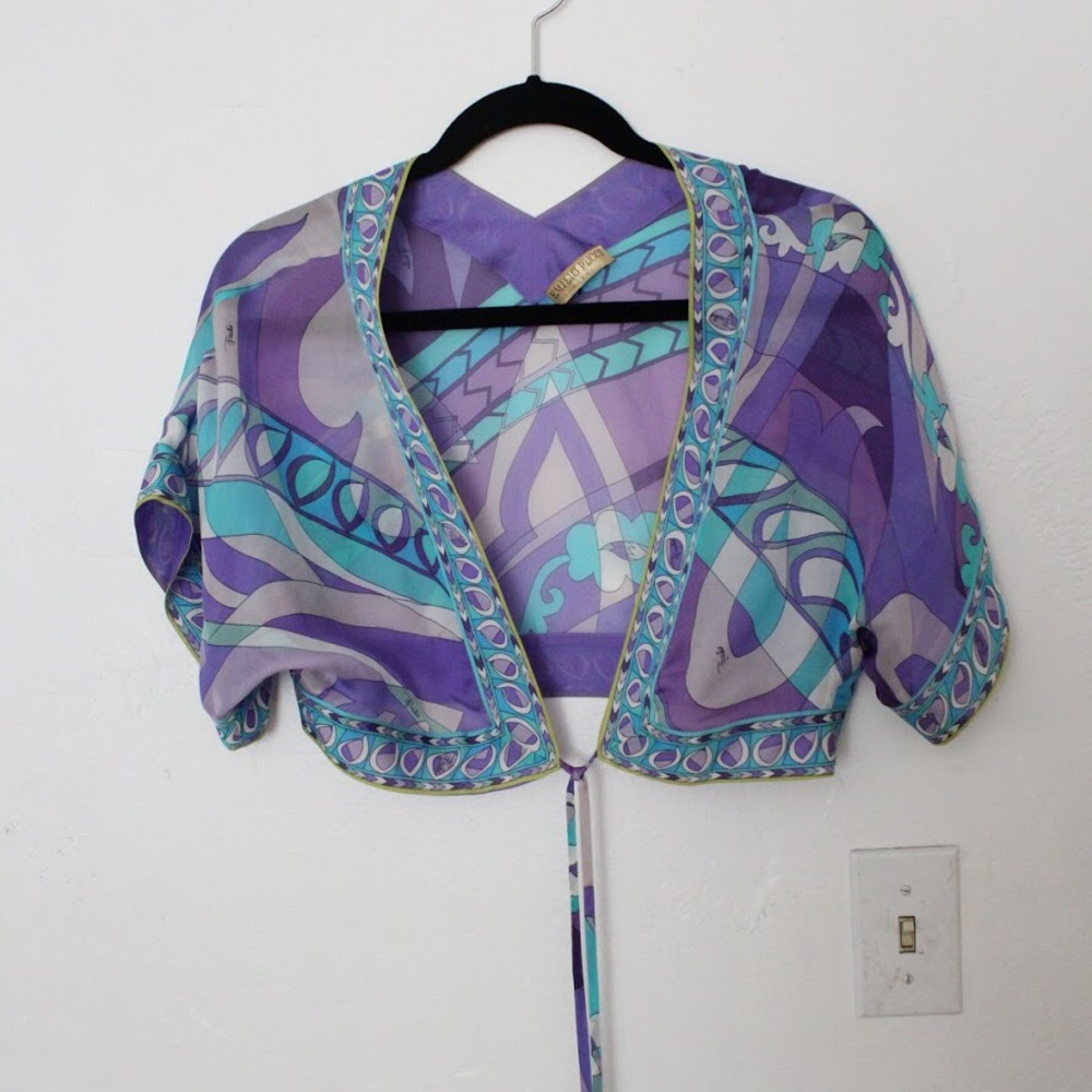 Vintage Emilio Pucci Silk Sheer Top & Dress